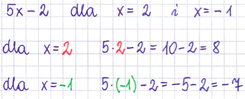 obliczanie wyrażenia algebraicznego