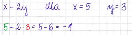 obliczanie wyrażenia algebraicznego
