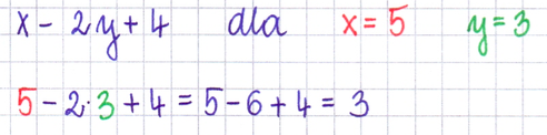 obliczanie wyrażenia algebraicznego